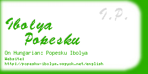 ibolya popesku business card